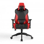 Gamdias Achilles E1 Gaming Chair Customizable RGB Back Light with Leather Style Vinyl seat Black/Red